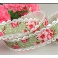 Printed Multicolor Flower Polyester Ribbon(RB-3)